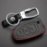 For Ford 3 button key cowhide leather case