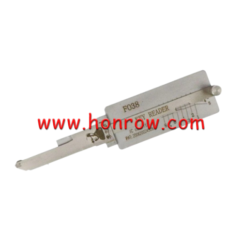 Lishi FO38 key reader for H75 / F038 keyway Flat 8 Cut lock pick and decoder  together 2 in 1