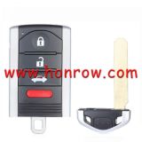 For Acura ILX 3+1 button Smart Car Key with 313.8MHz ID46 CHIP FCC ID: KR5434760 IC: 7812D-434760