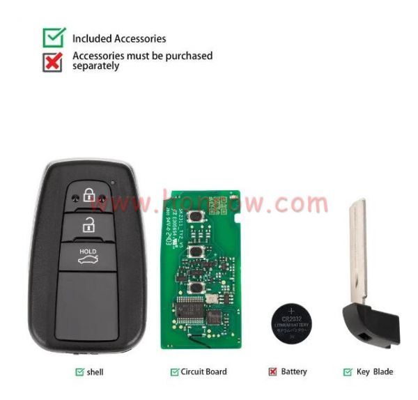 AUTEL IKEYTY8A3BL 3 Buttons 315/433MHz Smart Key Used with KM100 KM100E IM508 IM608 PRO