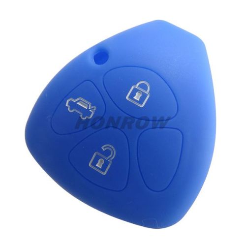 For Toyota 3 button silicon case Blue color (MOQ:50PCS)