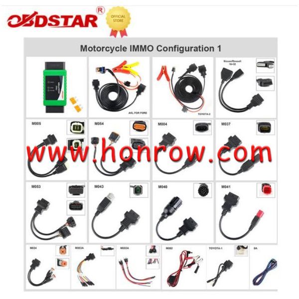 OBDSTAR Motorcycle IMMO KITS Configuration 1 Works with X300DP/X300DP Plus/X300 PRO4/KEY MASTER DP/KEY MASTER DP PLUS/KEY MASTE5