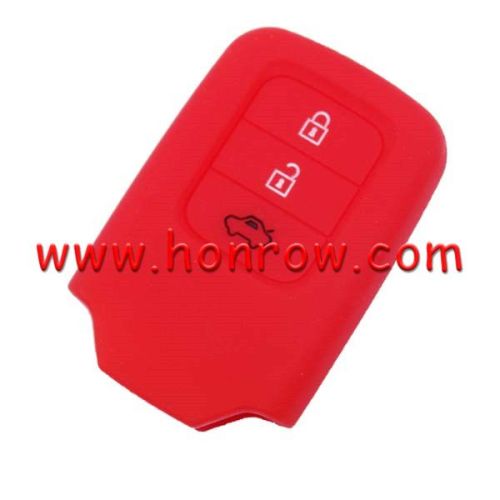 For Honda 3 button Silicone case (Red color) (MOQ:50pcs)