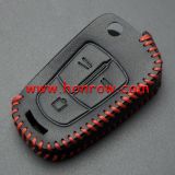 For Opel 3 button key cowhide leather case