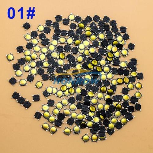 For Muti-function remote key button, PCB button. It is easy for locksmith engineer to use. 1#  The button is sold in a pack of 10 only,  w4.83*h0.76*d4.87