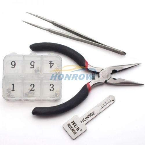 For HON66 Key model, ajust into a new key, and then use key cutting machine to cut