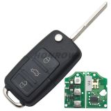 For VW  remote key with 3 button  433MHZ  ID48 chips 1JO959753P