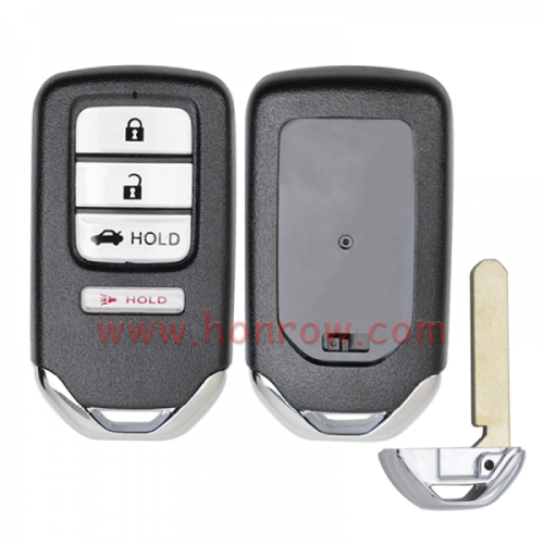 For Honda 3+1 button smart remote key blank