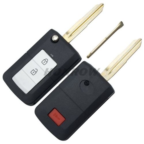For Hyu 2+1 Button flip remtoe key blank