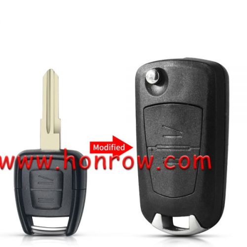 For Opel 2 button flip remote key blank with right blade