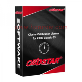 Cluster Calibration License Software for OBDSTAR X300 Classic G3 /keymaster G3 Car ODO METER/MOTO ODO METER/Oil/Service Reset