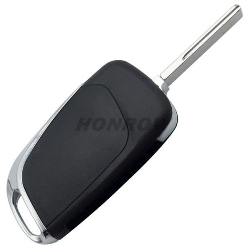 For Original Peugeot 3 button modified flip remote key blank with HU83 407 Blade- 3Button -Trunk- With battery place (No Logo) used for model New DS remote control