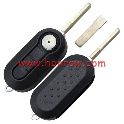 For Fi 3 button flip remote key blank (Black Color)