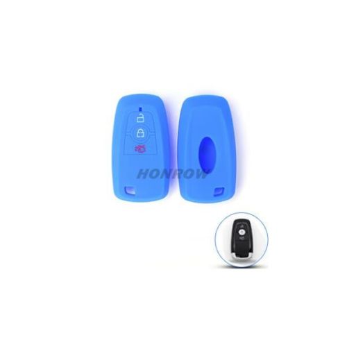 For Ford 3 button silicon case blue color