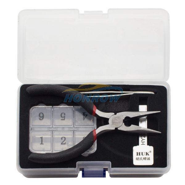 For HY22 Key model, ajust into a new key, and then use key cutting machine to cut