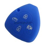 For Toyota 4 button silicon case Blue color (MOQ:50pcs)