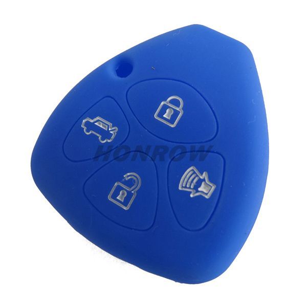 For Toyota 4 button silicon case Blue color (MOQ:50pcs)