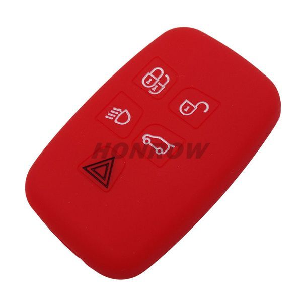 For Landrover 5 button Silicone case (black,blue ,red,Please choose the color) MOQ:50PC