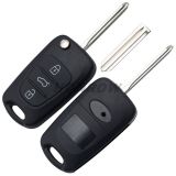 For Ki 3 button flip remote key blank with Left Blade