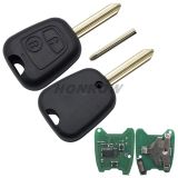 For Peugeot 2 button remote key with SX9 blade 433Mhz PCF7961 Chip
