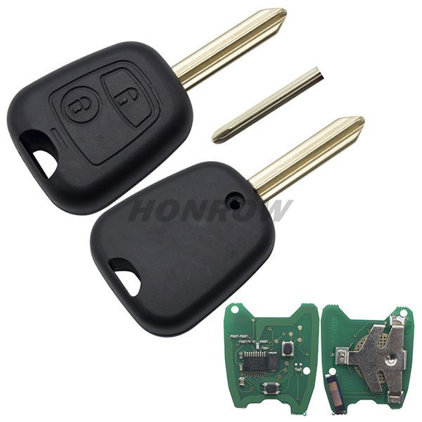For Peugeot 2 button remote key with SX9 blade 433Mhz PCF7961 Chip