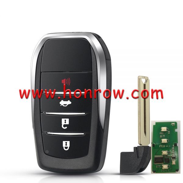 For Toy 3+1 button Keyless Smart Remote Key with 4D-ID71 Chip 315Mhz Board 7930 for Toy Prado Land Cruiser Car Intelligent Remote Key