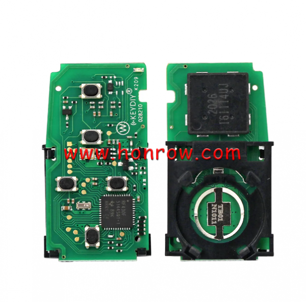 KEYDIY TB01-5(only pcb) KEYDIY TB Proximity Smart Key TB01-5 PCB 8A Chip for Toyota Alphard Vellfire 5 Buttons Remote Suppport 0120 Car Assecories