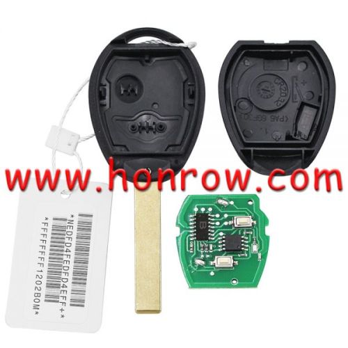 For BMW Mini 2 button remote key With 433MHZ ID73  PCF7930/31 chip