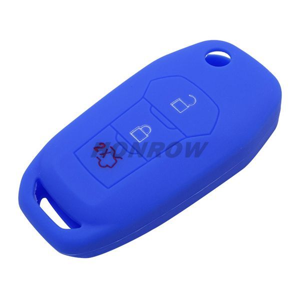 For Ford 3 button Silicone case Blue MOQ: 50PCS