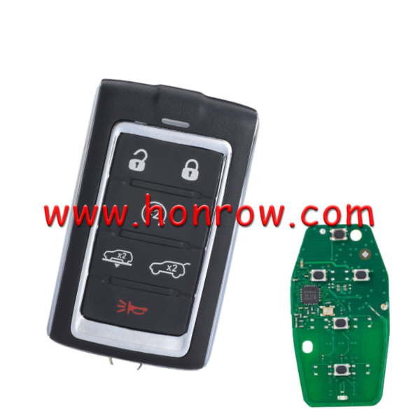 For Jeep Wagoneer 5+1 button keyless go smart remote key with NCF29A1M / HITAG AES / 4A CHIP 433MHz ASK FCC ID: M3NWXF0B1 IC: 7812A-WXF0B1  P/N: 68377534AB