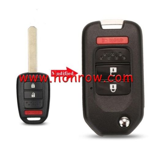 For Honda 2+1 button modified remote key shell
