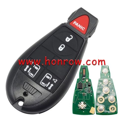 For Chrysler 4+1 button remote key with  433Mhz ID46 PCF7941 Chip FCCID:M3N5WY783X
