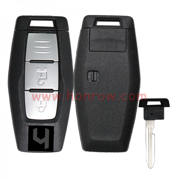 For Mitsubishi 2 button smart key blank with Emergency Key