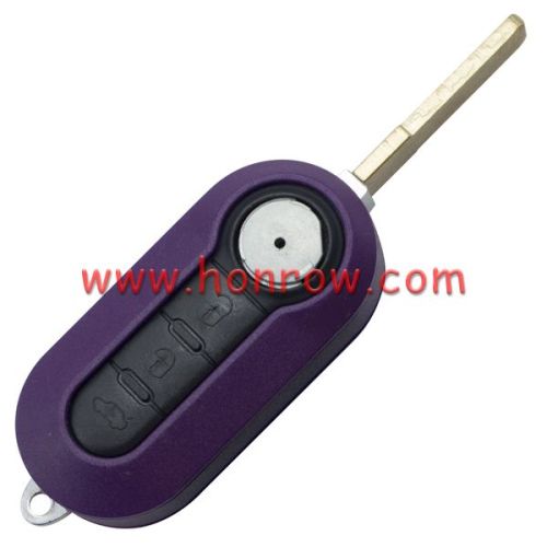 For Fi 3 button flip remote key blank (Purple  Color)