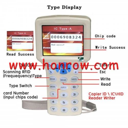 10 IC/ID Frequency RFID Access Control Card Reader NFC Encryption Card Writer UID Chip Duplicator Smart Key Copier
