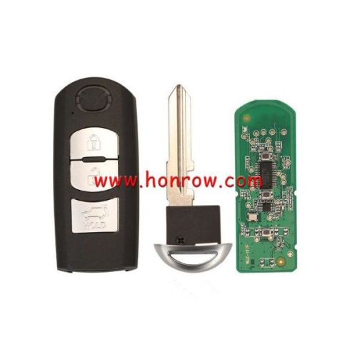 For Mazda 3 button Smart Remote Key  FSK 433MHz ID49 FCCID: WAZSKE13E01 /WAZSKE13D02 System: Mitsubishi system