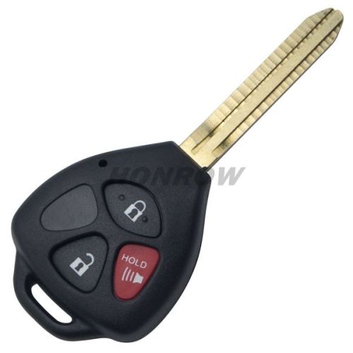 For To 2+1 button remote key blank with red panic