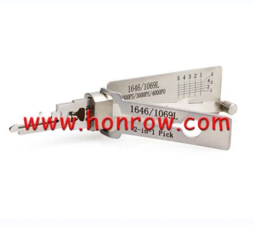 Locksmith Tools 1646/1069L 2 in 1 Locksmith Tool  Decoder for Locksmith Repairing Tools 2-in-1 Residential Pick & Decoder