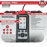 Free shipping Europe+USA+UK  AUTEL MD806 Pro OBD2 Handheld Scanner Upgraded of MD806/MD808 with All System Diagnoses 7 Special Features DTC Lookup