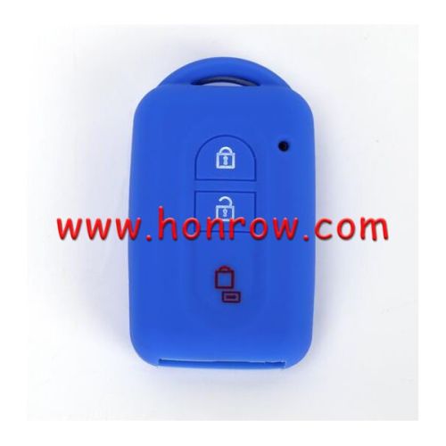 For Nissan 3 button silicon case blue