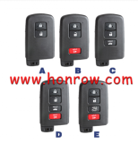 For Toyota KEYDIY TB01 Remote Smart key for Toyota LAND CRUISER/CROWN ROYAL/CROWN KLUGER/TUNDRA with 8A chip Support Board 0020 please choose the key case style