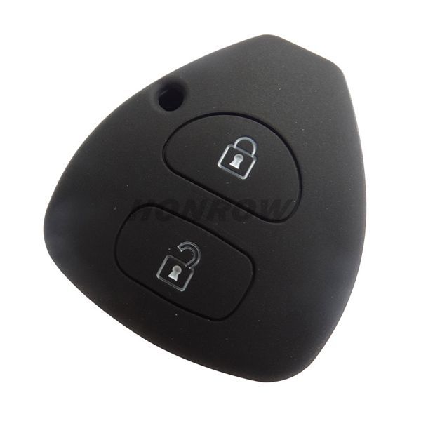 For Toyota 2 button silicon case Balck color (MOQ 5pcs)
