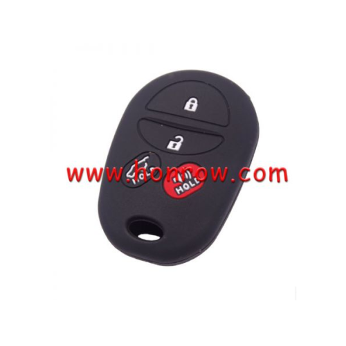 For Toyota  3+1 button silicon case Black Color (MOQ 5pcs)
