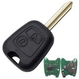 For Peugeot 2 button remote key with SX9 blade 433Mhz PCF7961 Chip