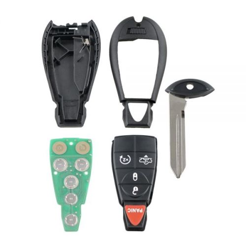 For Chrysler Dodge Ram 4+1 button remote key with 433Mhz ID46 PCF7961 Chip FCCID:GQ4-53T