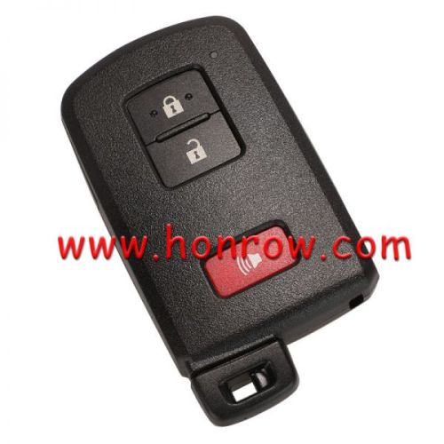 For Toy 2+1 button smart remote key shell with white Battery holder ,the button is square