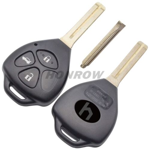 For To Camry 3 button remote key blank with To48 blade
