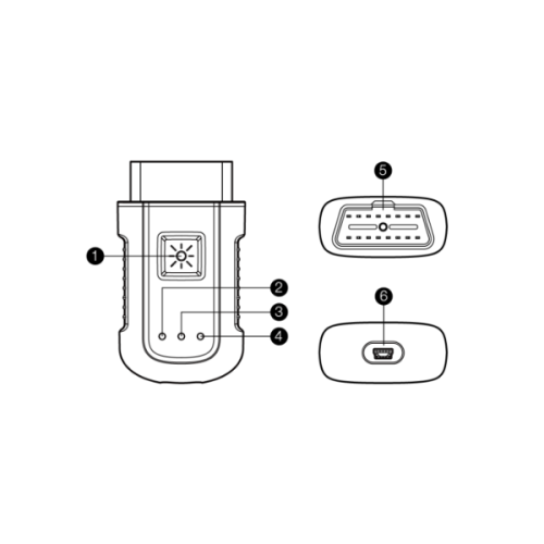 Autel MaxiSYS-VCI 100 Compact Bluetooth Vehicle Communication Interface MaxiVCI V100 for Autel MS906BT/ MK908P/ Elite/ MS908