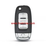 For VW modified 3 button flip remote key blank