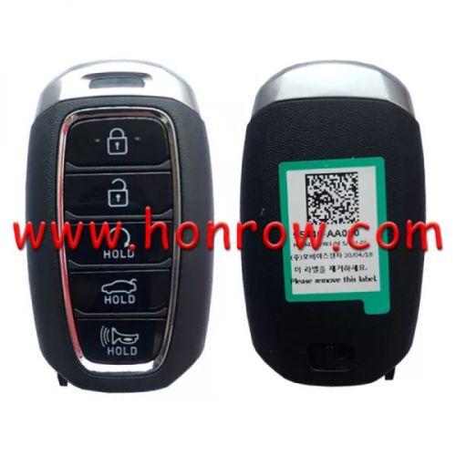 For Original Hyundai 5 button keyless go Smart Remote Key Fob with 6A chip 433Mhz
